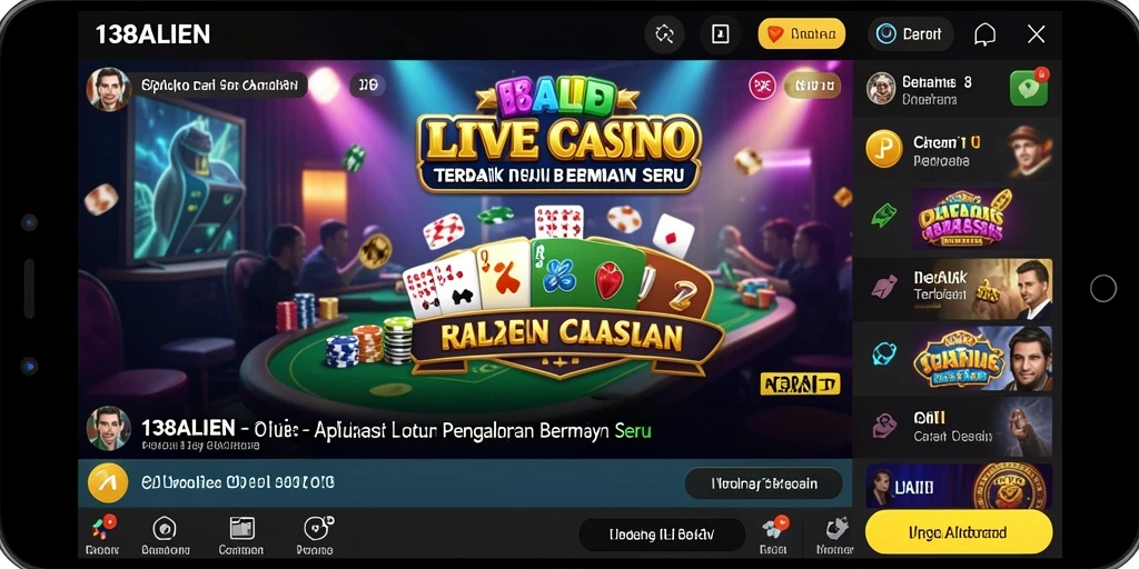 Tampilan gameplay Live Casino yang mengesankan di 138ALIEN.