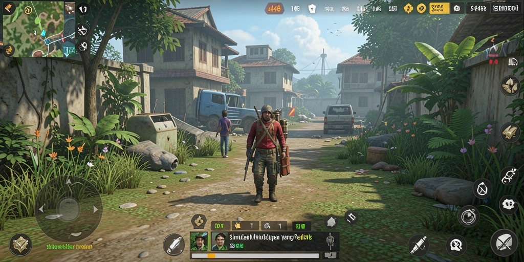Tampilan gameplay 3446 dengan interaksi karakter yang hidup.
