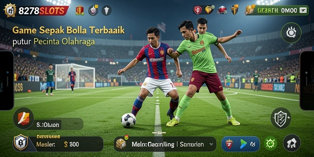 Screenshot gameplay <strong>8278SLOTS</strong> menampilkan serunya pertandingan sepak bola.