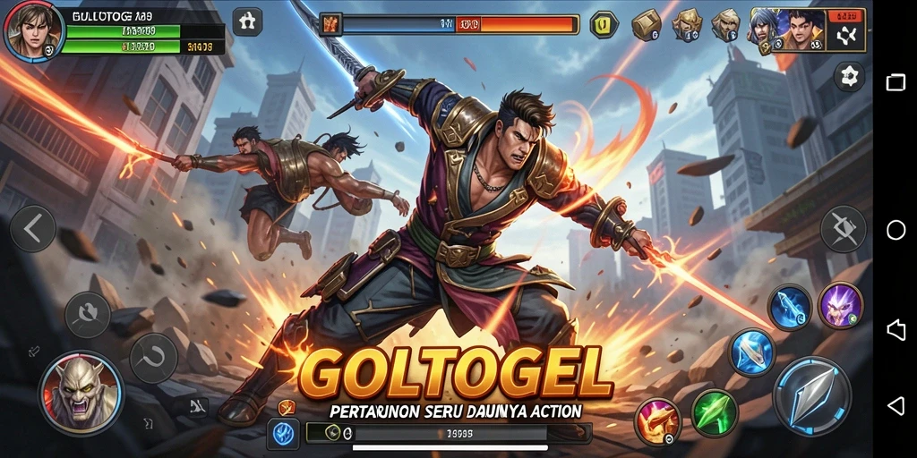 Tampilan seru pertarungan dalam game GOLTOGEL yang mendebarkan.