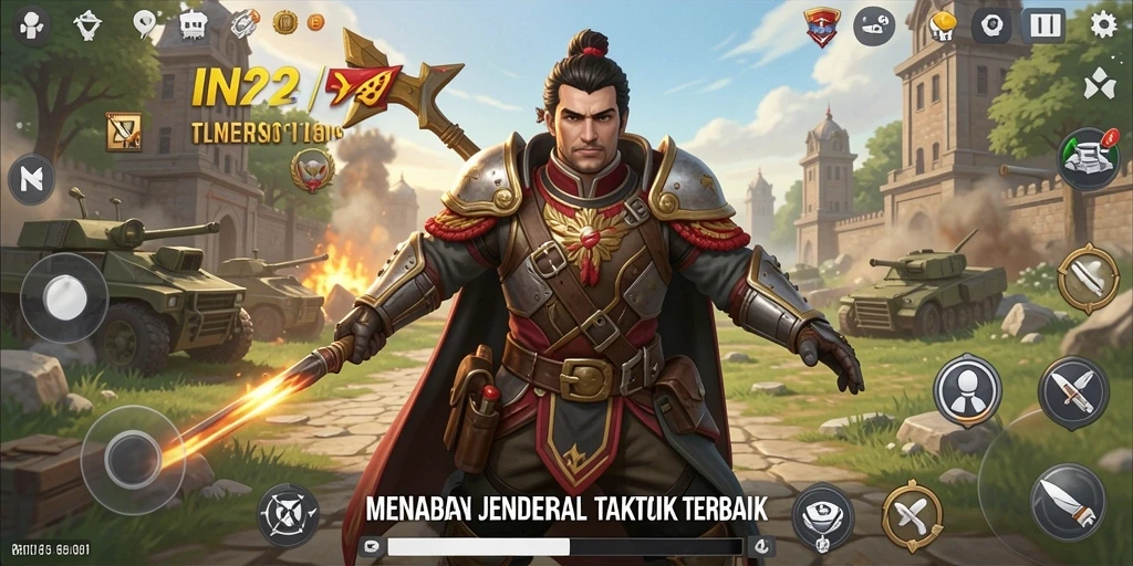 Tangkapan layar IN22 menunjukkan aksi strategis yang mendebarkan dalam permainan.