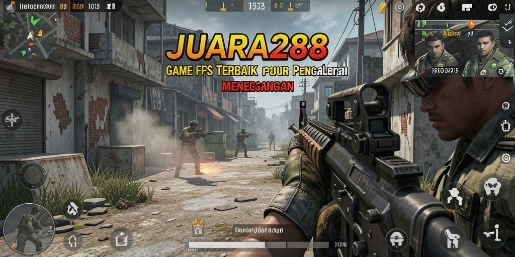 Tampilan gameplay JUARA288 yang menggugah adrenalin dalam pertempuran FPS.