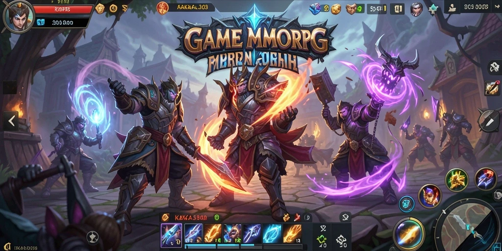 Tampilan gameplay KAKA303 yang mendebarkan dan penuh aksi MMORPG.