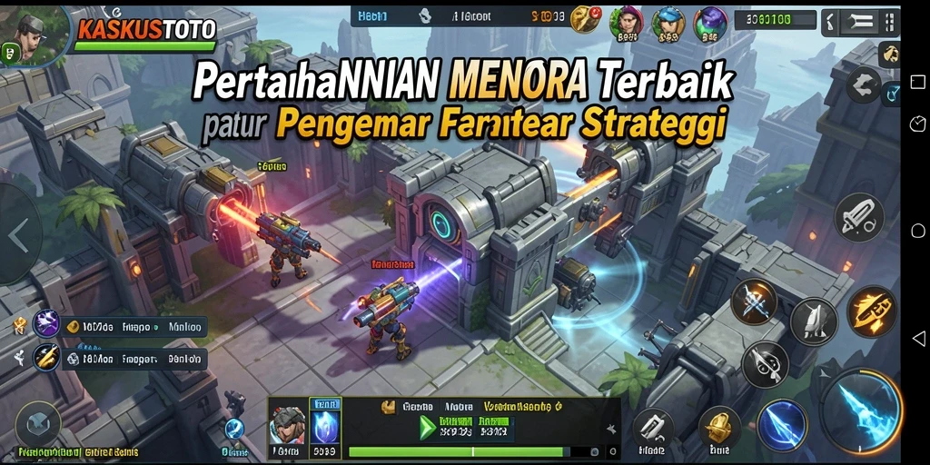 Tangkapan layar KASKUSTOTO menampilkan aksi menara dalam strategi pertahanan.
