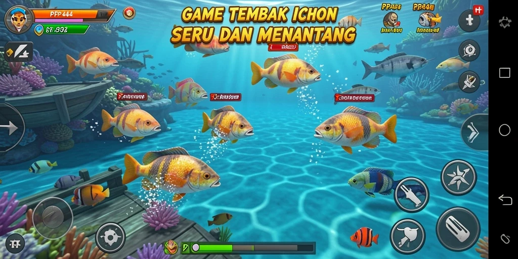 Tampilan gameplay PP444 yang penuh warna dan menarik.