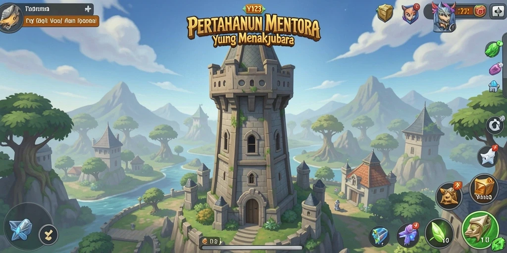 Tampilkan aksi seru dalam gameplay Tower Defense YY123.